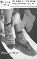 weldosn ladies stocking and sock knitting pattern 194os wartime