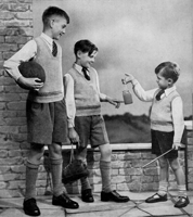 bestway boys jumper with fair isle trim 1940s