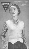 vintage ladies knitting pattern for ladies waistcaot from 1940s