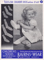 vintage knitting pattern for childrens socks 1940s