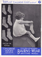 vintage infants baby socks 1930s knitting patterns