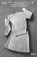 patons skirt and jumper knitting pattern from 1940s for little girl