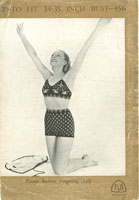 vintage ladies fair isle bikini knitting pattern