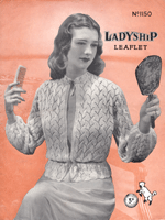 vintage ladyship knitting patern for bed jacekt from 1930s