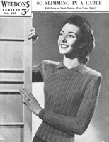 ladies late 1930s jumper kniting pattern