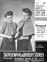 vintage brushed cape knitting patterns 1940s