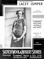 vintage ladies knitting pattern from 1930s greenock 9 for a jumper