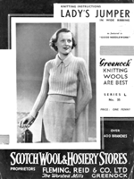 greenock 35 ladies jumper knitting pattern from 1930