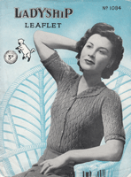 vintage ladyship knitting pattern from 1930s