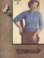 vintage ladies knitting patten form ladyship 2053