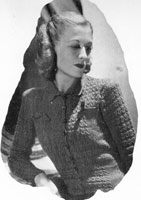 vintage ladies jumper knitting pattern from 1946