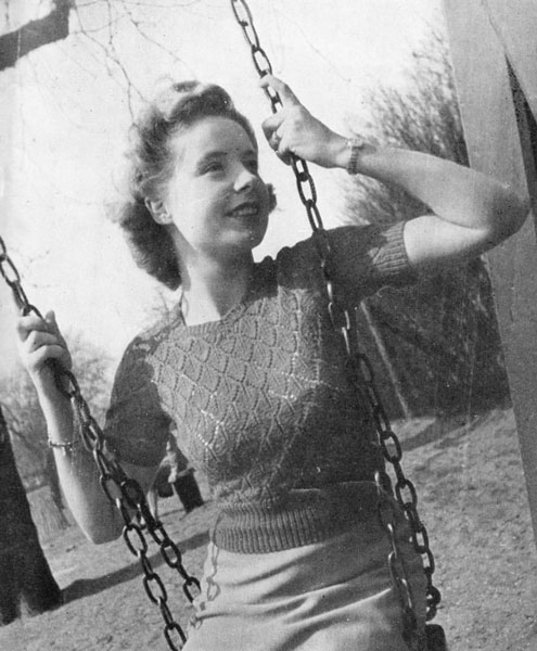ladies jumper knitting pattern from 1946