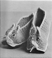 vintage knitting pattern for cat slippers 1960s