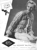 vintage ladies dressing jacket knitting pattern 1930s