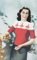 vintage fair isle knitting pattern for ladies jumper 1940