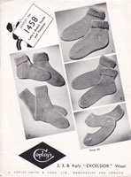 vintage ladies ankle sock knitting pattern 1930s