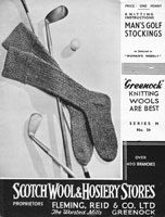 vintage mens golfing socks knitting pattern 1930s