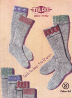 vintage boys knee sock knitting pattern 1950s