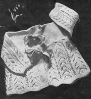 vintage matinee coat knitting pattern from 1940s to match christening dress