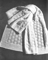 vintage baby shawl knitting pattern from 1950s