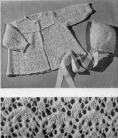 valerie matinee set knitting pattern from 1950s