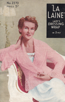 vintage ladies dressing jacket or bed jacket knitting pattern from bairnswear 1940s