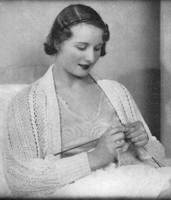 vintage bed jacket knitting pattern 1930s