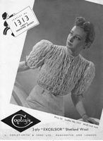 vintage ladies rouched bed jacket knitting pattern form 1930s