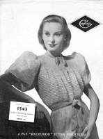 vintage ladies bed jacket knitting pattern 1940s