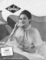 vintage ladies bed cape knitting pattern form 1940s