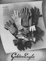 vintage glove knitting pattern 1940s
