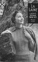 vintage ladies twinset knitting pattern 1940s