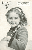 vintage girls knitted hat pattern