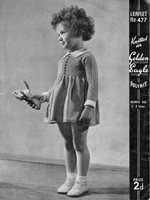 vintage little girls dress knitting pattern from 1930sto fit 2-3 years