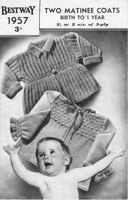 vintage matinee coat knitting pattern for baby from 1940s
