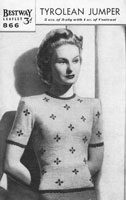 vintage ladies fair isle knitting pattern from Bestway
