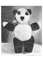 vintage panda knitting pattern for Ping 1950s
