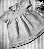vintage baby dress set knitting pattern 1940s