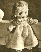 vintage knitted doll knitting pattern