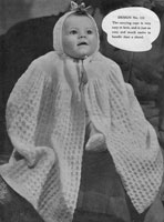 vintage baby knitting pattern for baby cape 1940s