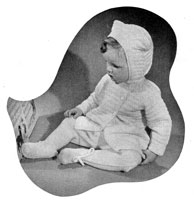 baby knitting pattern for winter pram suiit 1940s