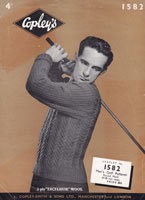 vintage mens golding jumper knitting pattern 1930s