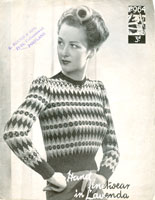 vintage fair isle knitting pattern 