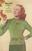 vintage fair isle bestway knitting pattern 1940s