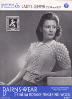 vintage ladies summer jumper knitting patttern 1940s