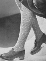 vintage ladies stocking knitting pattern 1940s