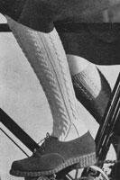 vintage cable socks knee length 1940s wartime