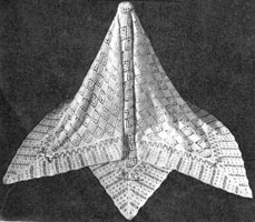 vintage knitting pattern from 1940s for shawl