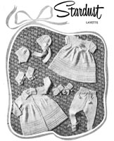 vintage baby knitting pattern fro a layette from 1940s