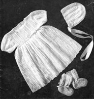 vintage dress set knittin gpattern from 1940s